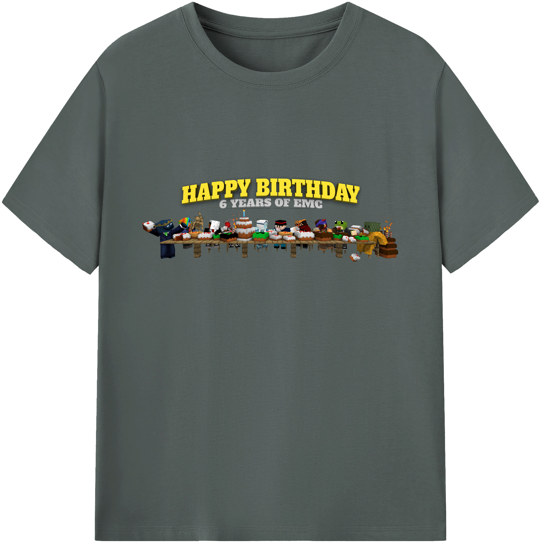 （画像用） マインクラフト ブロックの世界 Minecraft MC Block world 綿100％ メンズ半袖Tシャツ｜肌触りやわらか＆通気性